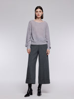 [Preview] Wool Blend Sequins Boat Neck Women Sweater GOELIA
