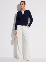 100% Wool Color Block Women Mock Layered Knit Top GOELIA