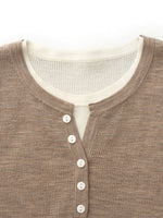 100% Wool Patchwork Women Knit Top GOELIA