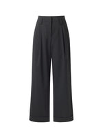 Machine Washable Wool Blend Women Straight Ankle Length Pants GOELIA