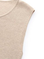 Ribbed Scoop Neck Women Knit Tank Top GOELIA