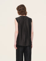 18MM Gambiered Canton Gauze Women Sleeveless Shirt GOELIA