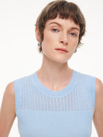 Lyocell Blend Rhinestone Women Knit Tank Top GOELIA