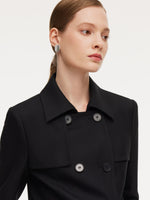 100% Worsted Wool Women Trench Jacket GOELIA