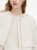 Round Neck Relaxed Fit Women Padded Jacket GOELIA