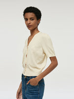 Tencel-Silk Blend Floral Embroidered Women Knit Top GOELIA