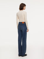 Acetate Blend Denim Micro-Flared Women Jeans GOELIA