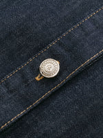 100% Cotton Denim Women A-Line Mini Shirt Dress With Self-Tie Belt GOELIA