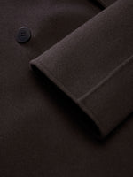 Cashmere Wool Blend Gathered Waist Women Overcoat GOELIA