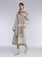 [Preview] 100% Wool Plaid Fringe Scarf GOELIA