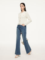 Pre-Order Round Neck Single-Breasted Women Cardigan GOELIA