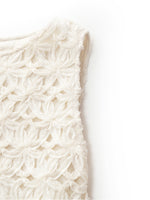 Embroidered Mesh Women Vest Midi Dress With Belt GOELIA