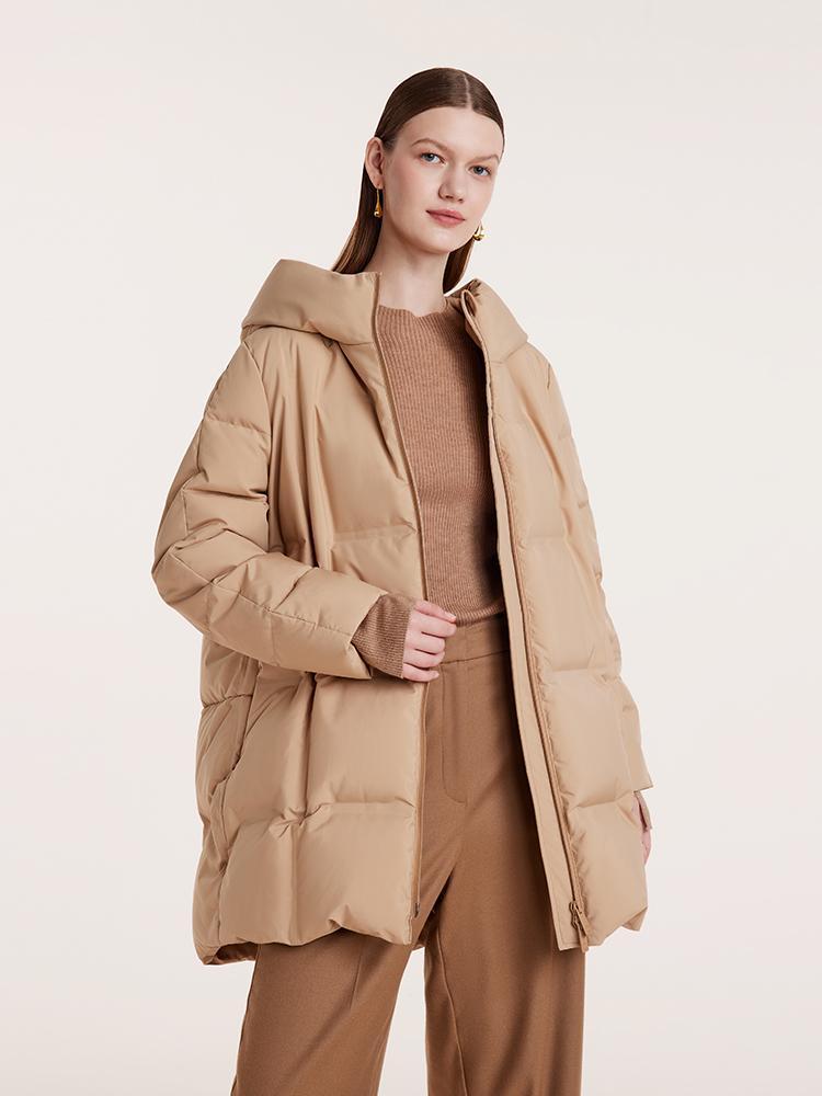 Cocoon Shape Oversized Mid-Length Goose Down Garment GOELIA