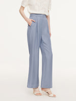 Acetate Tencel Linen Blend Women Suit Pants GOELIA