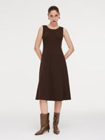 Lyocell Wool Blend Sweater And Knit Vest Dress Two-Piece Set GOELIA