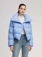 Windproof Lightweight Wide Lapel Goose Down Jacket GOELIA