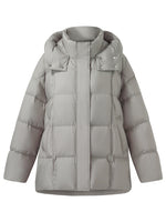 Loose Fit Hooded Goose Down Jacket GOELIA