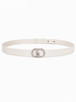Rhinestone GO Letter Women Leather Belt Size Small GOELIA