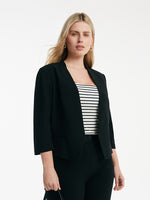 Triacetate 3/4 Sleeves Women Crop Blazer GOELIA