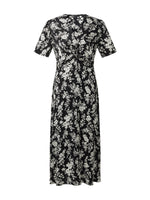 Floral Print Twist Front Women Midi Dress GOELIA