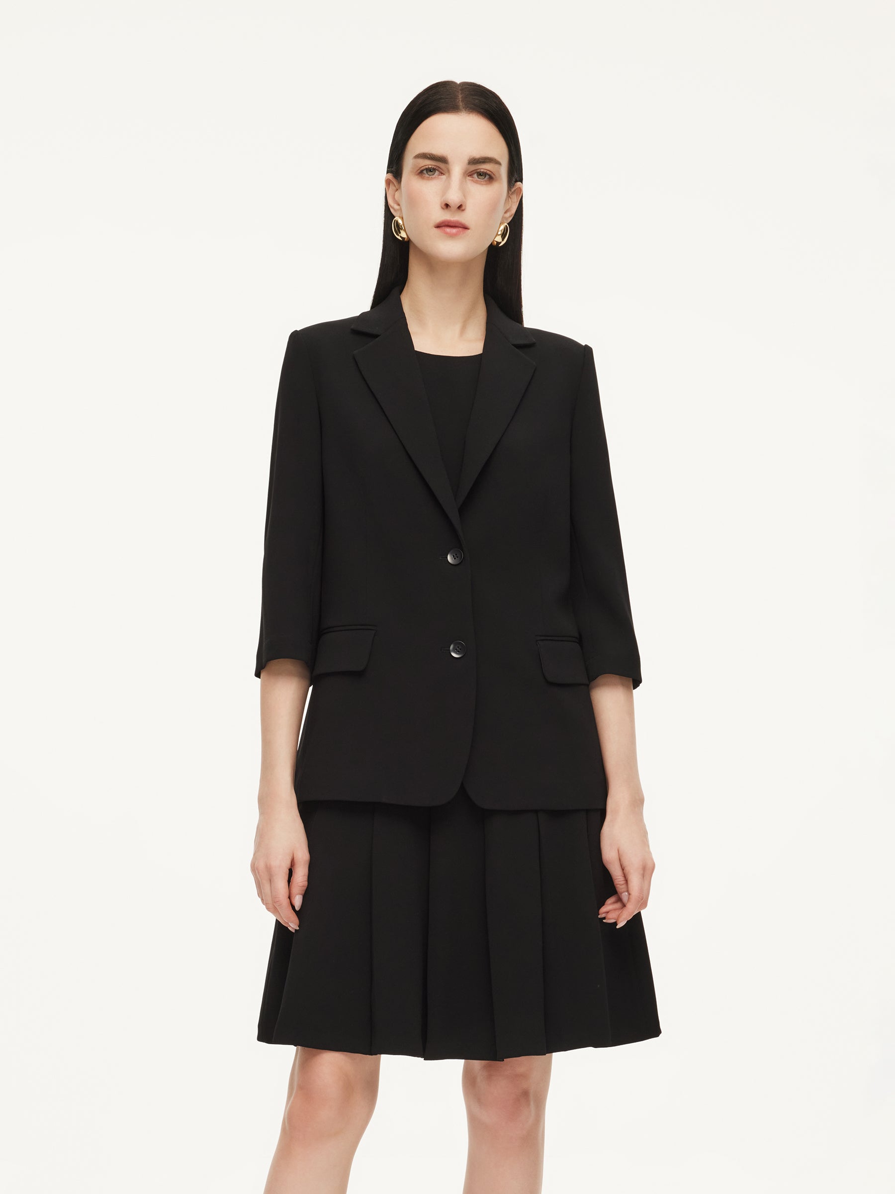 Triacetate Blend H-Line Women Blazer GOELIA