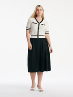 Classic Jacquard Knit Top And Half Women Skirt Two-Piece Set GOELIA
