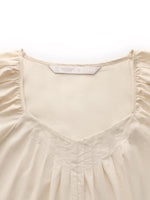 100% Cotton A-Line Women Maxi Dress With Two Tie Belts GOELIA