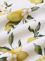 Cotton Lemon Print Women A-Line Skirt GOELIA