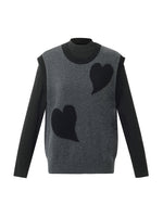 Wool Blend Vest And Mock Neck Top Two-Piece Set GOELIA