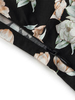 100% Cotton Floral Print Twist Front Women Maxi Dress GOELIA