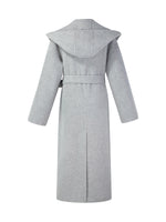 [Preview] Double-Faced Wool Yak Silk Blend Women Hooded Wrap Overcoat GOELIA