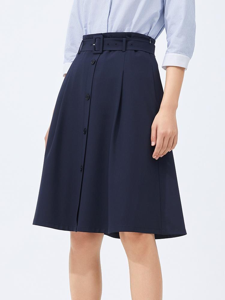 High Waist A-Line Half Skirt GOELIA
