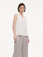 Triacetate Blend Women V-Neck Tank Top GOELIA