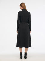 [Preview] Stretch Knitted Women Belted Midi Dress GOELIA