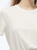 Crew Neck Heart Decorated Convertible Women T-Shirt GOELIA