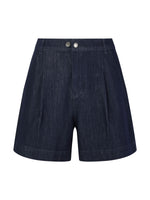 Stretchy Denim Adjustable Waist Women Shorts GOELIA