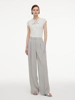 [Preview] Triacetate Blend Women Straight Leg Pants GOELIA