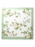 100% Mulberry Silk Rose Print Women Scarf GOELIA