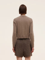 100% Cashmere Faux Two-Piece Women Cardigan GOELIA