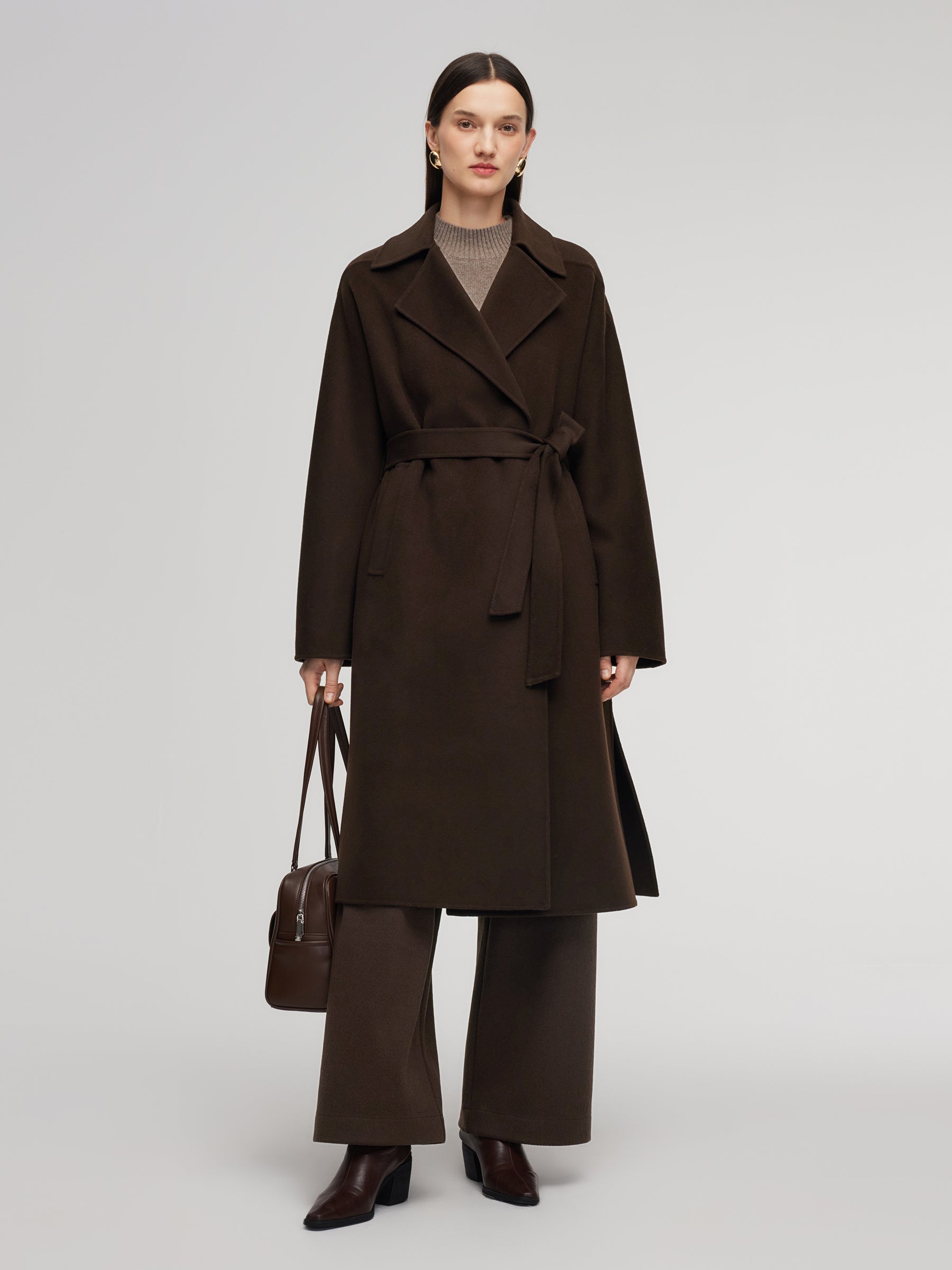 [Preview] 100% Wool Women Wrap Overcoat GOELIA