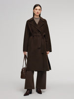 100% Wool Double-Faced Women Wrap Overcoat GOELIA