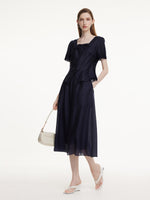 Tencel Blend Bowknot Blouse And Skirt Two-Piece Set GOELIA