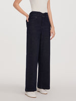 Cotton Denim Fleece Lined Straight Leg Women Jeans GOELIA