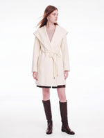 [Preview] Cashmere Wool Blend Double-Faced Women Wrap Cape Coat GOELIA