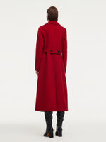 Cashmere Wool Blend Notched Collar Double-Faced Women Overcoat GOELIA