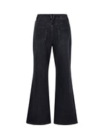 [Preview] Denim Fleece-Lined Women Straight Leg Flare Jeans GOELIA
