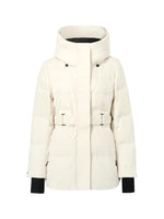 Hooded Gathered Waist Short Goose Down Garment GOELIA