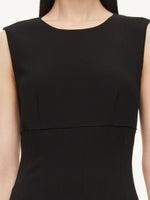 Triacetate Blend Gathered Waist Women Sleeveless Mini Dress GOELIA