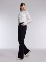 [Preview] Fleece-Lined Stretch Knit Flared Pants GOELIA