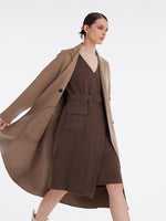 Pure Cashmere Double-Breasted Lapel Coat GOELIA